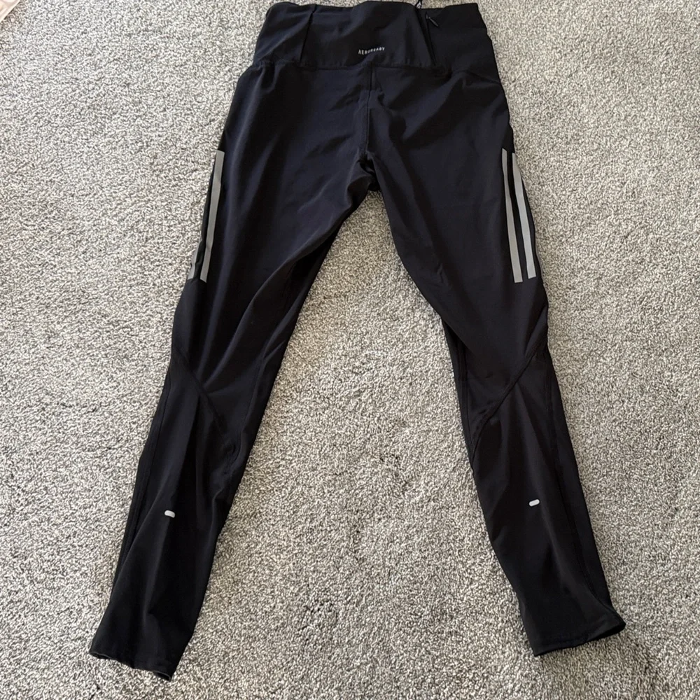Adidas Black and Gray Performance Leggings - Picture 4 of 5